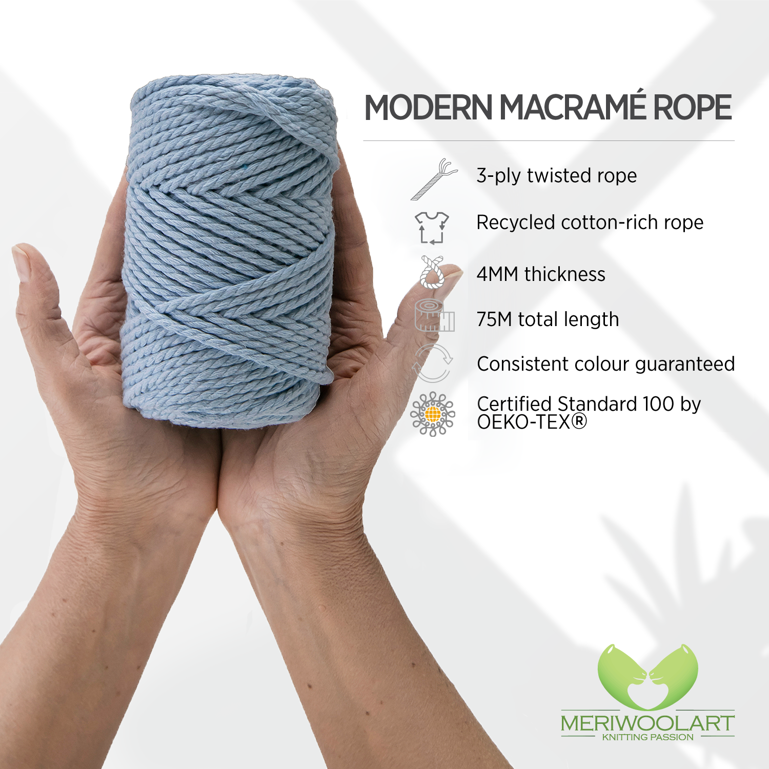 BABY BLUE MACRAME  ROPE 4 MM, 75 M INFOGRAPHIC