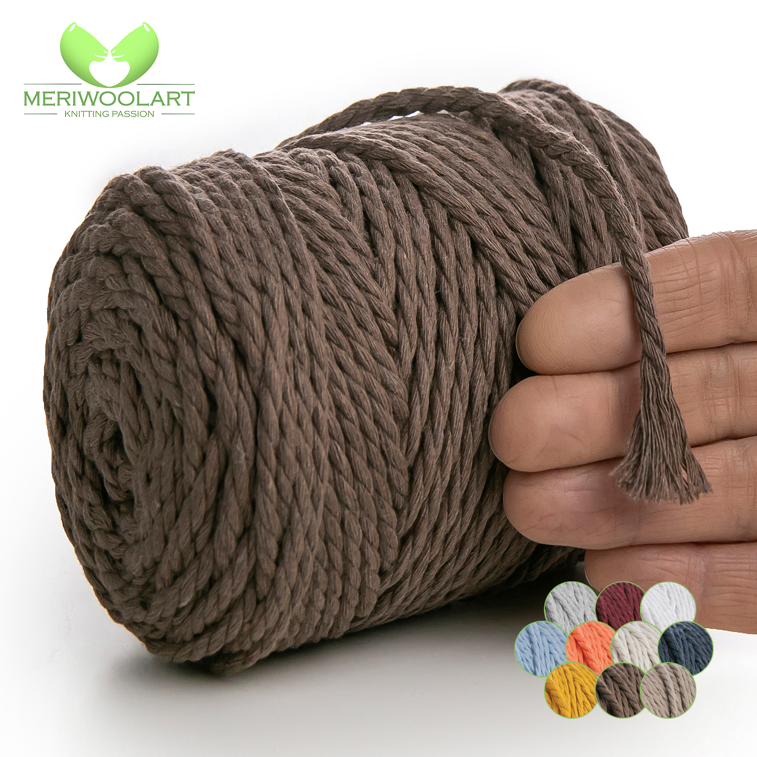 BROWN MACRAME  ROPE 4 MM, 75 M INFOGRAPHIC