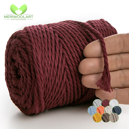 BURGUNDY MACRAME  ROPE 4 MM, 75 M INFOGRAPHIC