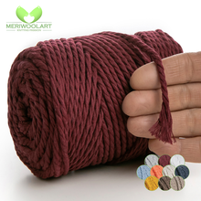Load image into Gallery viewer, BURGUNDY MACRAME  ROPE 4 MM, 75 M INFOGRAPHIC
