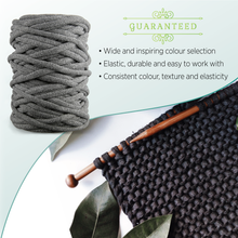 Charger l&#39;image dans la galerie, DARK GREY RECYCLED COTTON CORD 10 MM, 60 M
