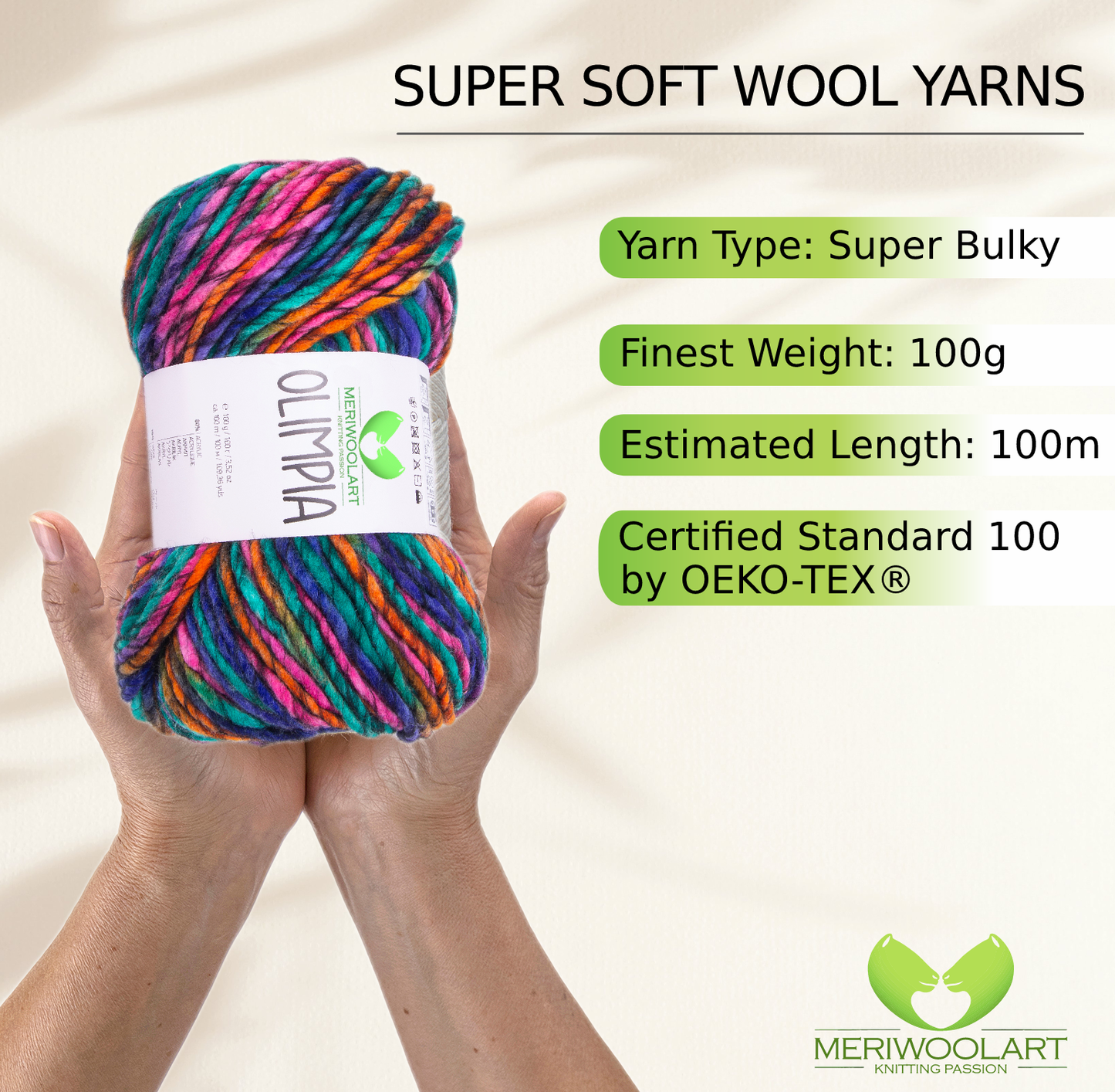 OLIMPIA-1403 CHUNKY MERINO WOOL YARNS