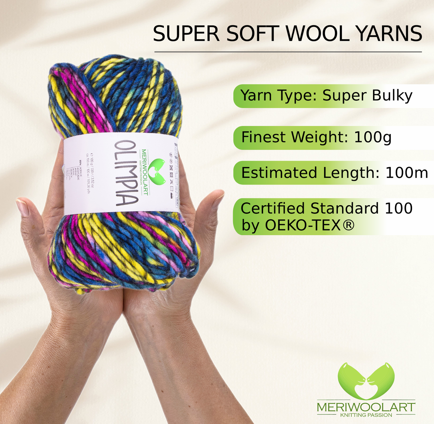 OLIMPIA-1406 CHUNKY MERINO WOOL YARNS