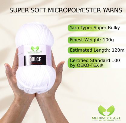 DOLCE WHITE MICRO POLYESTER 100G 120M