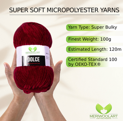 DOLCE BURGUNDY MICRO POLYESTER 100G 120M