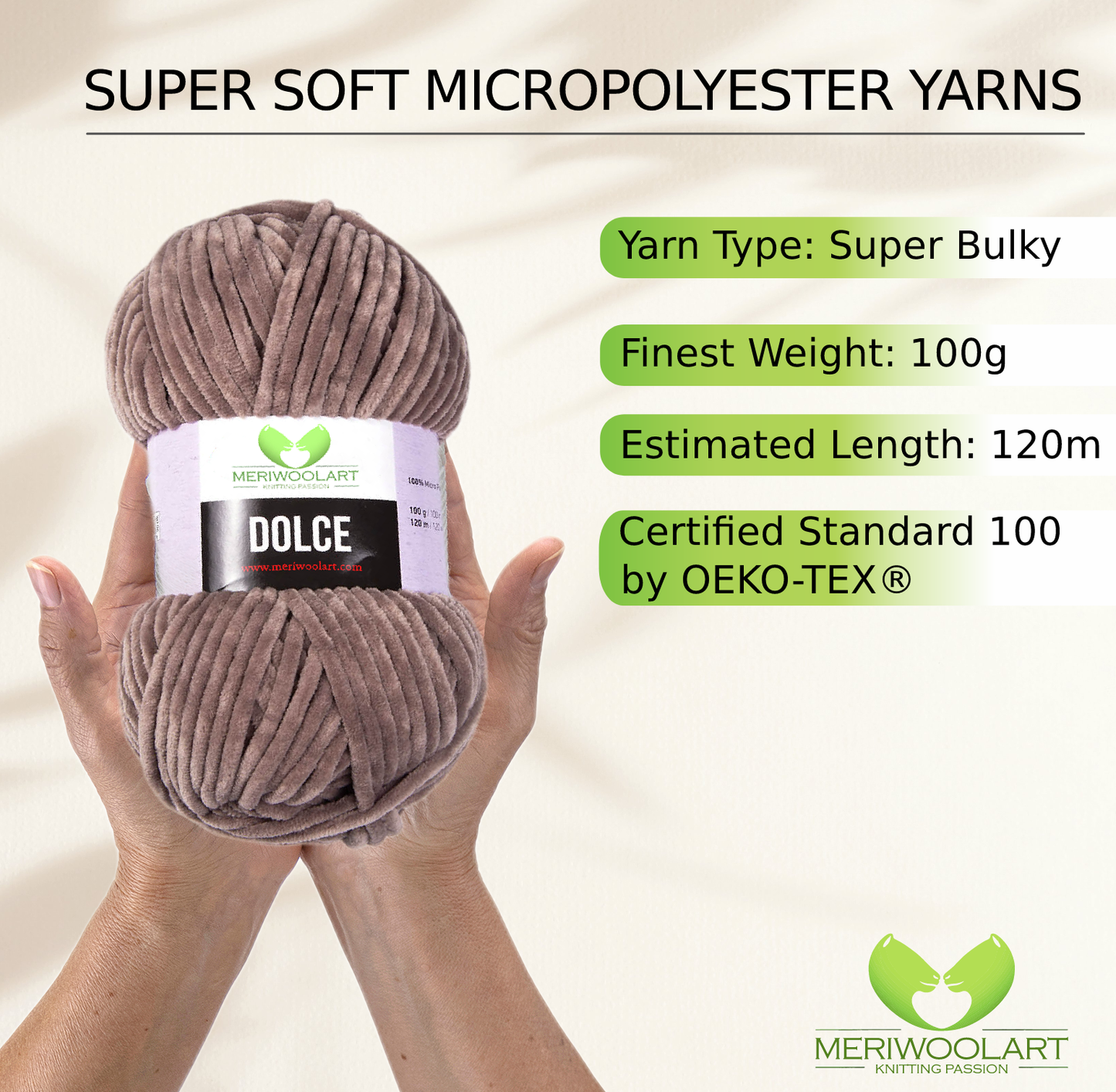 DOLCE DARK SAND MICRO POLYESTER 100G 120M