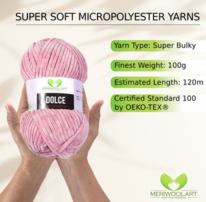 DOLCE POWDER PINK MICRO POLYESTER 100G 120M