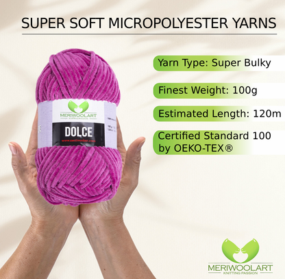 DOLCE DARK PINK MICRO POLYESTER 100G 120M