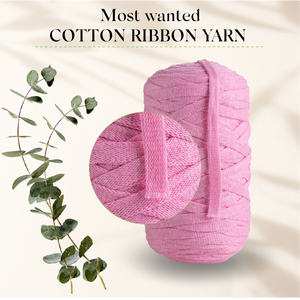 Pink Cotton Ribbon 10mm 150m