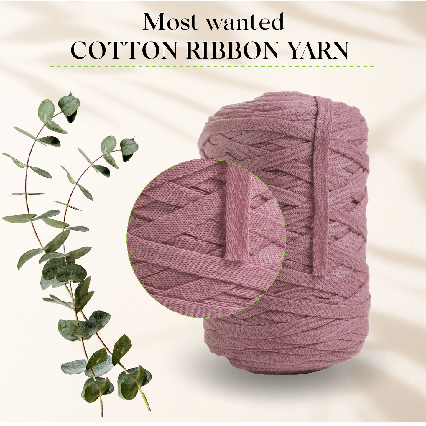 Plum Cotton Ribbon 10mm 150m