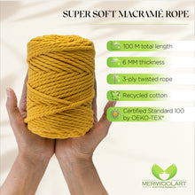 Load image into Gallery viewer, TOBACCO MACRAMÉ ROPE 6 MM, 100 M
