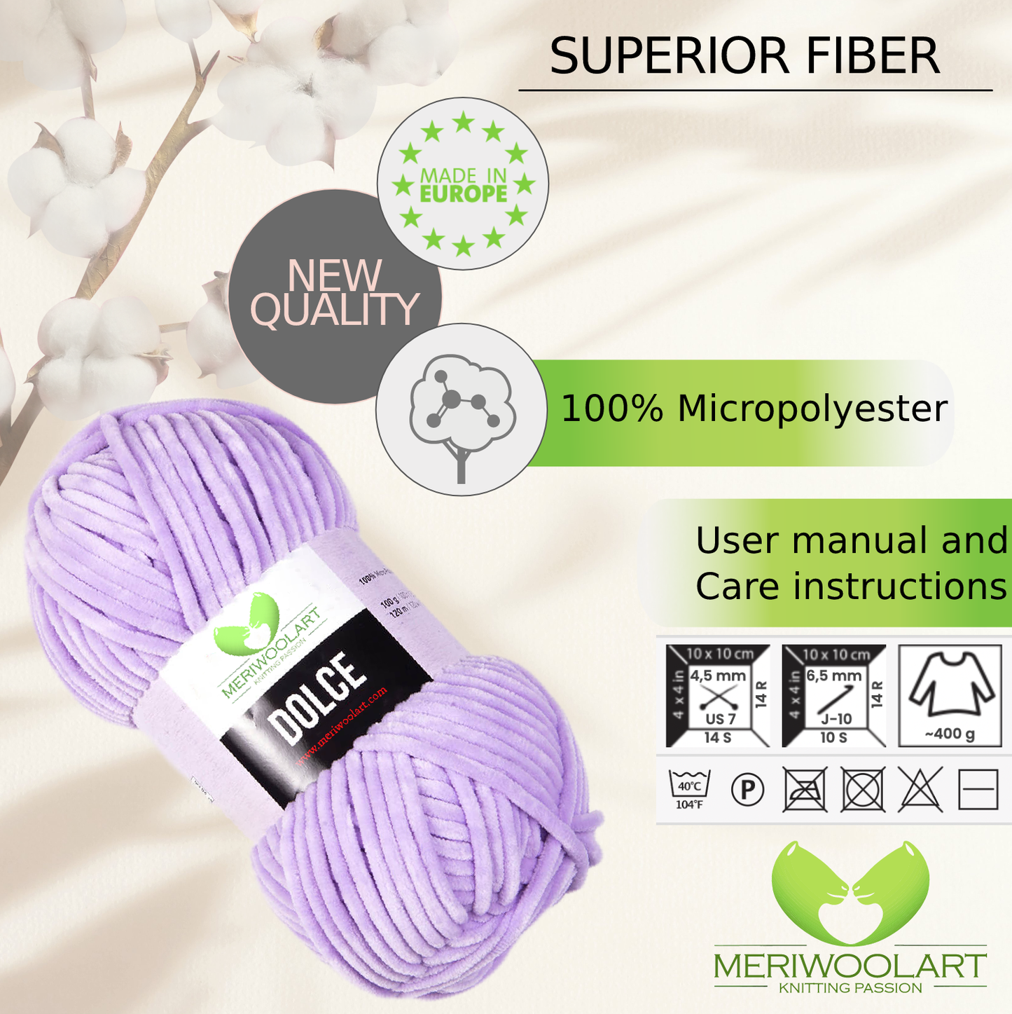 DOLCE LAVENDER MICRO POLYESTER 100G 120M