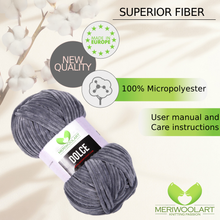 Charger l&#39;image dans la galerie, DOLCE DARK GRAY MICRO POLYESTER 100G 120M
