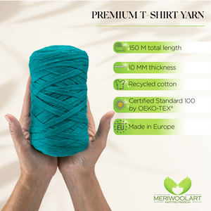 Sea Green Cotton Ribbon 10mm 150m
