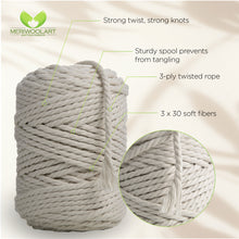 Load image into Gallery viewer, NATURAL MACRAMÉ ROPE 6 MM, 100 M
