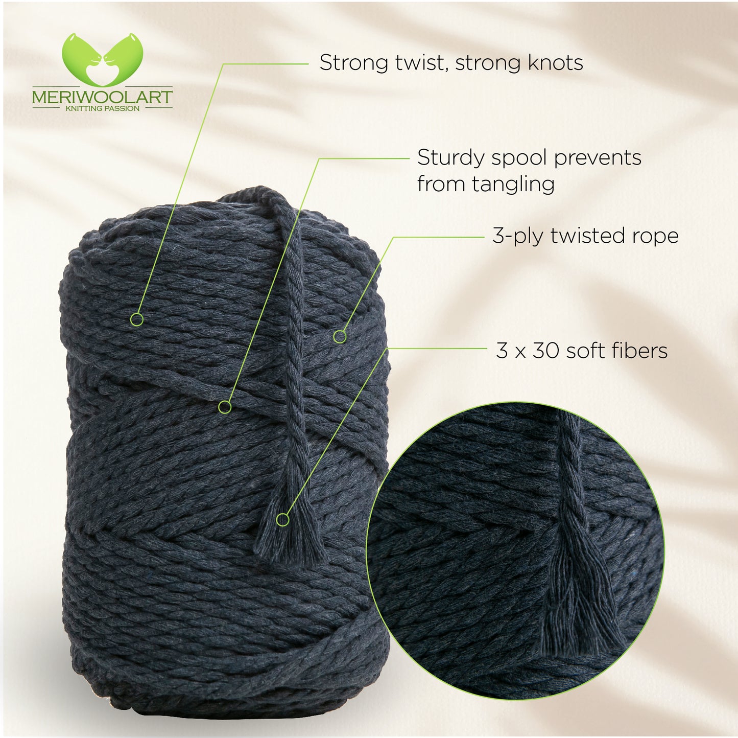 SEA MACRAMÉ ROPE 6 MM, 100 M