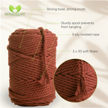 TERRA MACRAMÉ ROPE 6 MM, 100 M