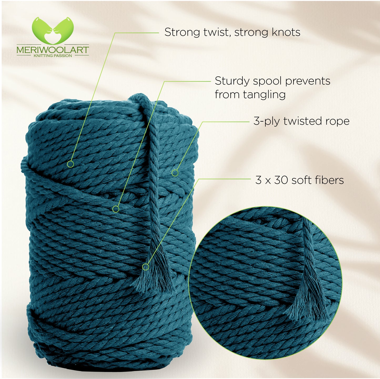 OCEAN MACRAMÉ ROPE 6 MM, 100 M