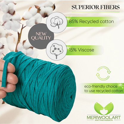 Sea Green Cotton Ribbon 10mm 150m