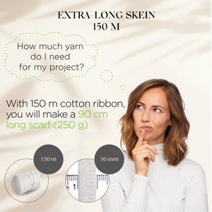 Natural Cotton Ribbon 10mm 150m
