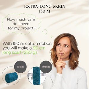 Ocean Cotton Ribbon 10mm 150m