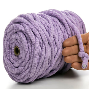 LAVENDER RECYCLED COTTON CORD 10 MM, 60 M