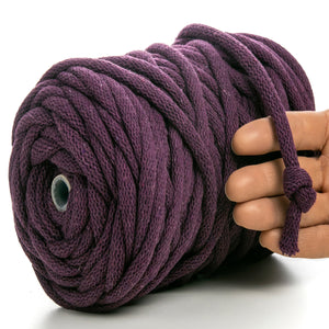 LILA RECYCLED COTTON CORD 10 MM, 60 M