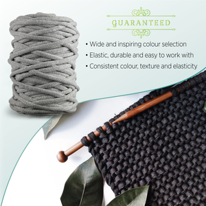 LIGHT GREY RECYCLED COTTON CORD 10 MM, 60 M