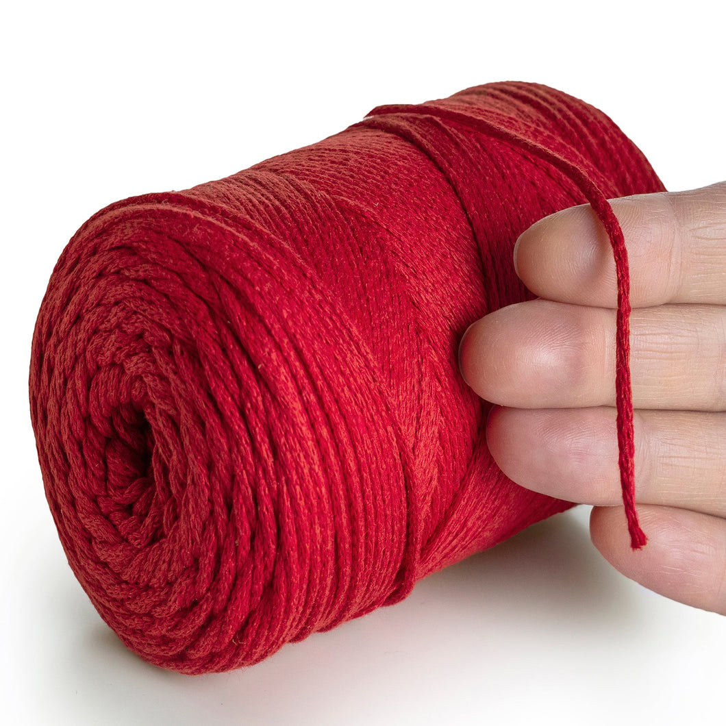 Red Macramé Cotton 2mm 250m