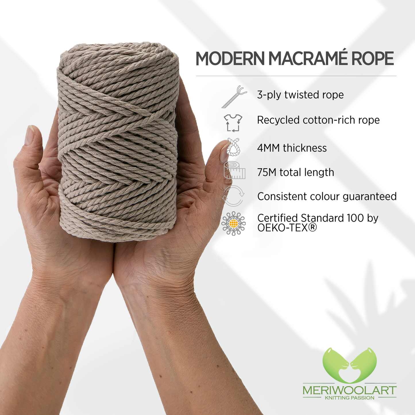 BEIGE-MAKRAMEE-SEIL 4 MM, 75 M INFOGRAFIK                                