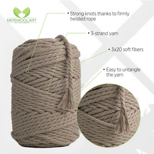 Load image into Gallery viewer, SAND MACRAME  ROPE 4 MM, 75 M INFOGRAPHIC
