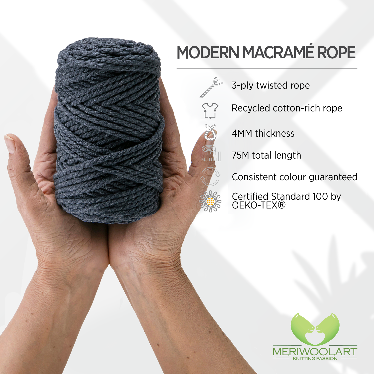 SEA MACRAME  ROPE 4 MM, 75 M INFOGRAPHIC