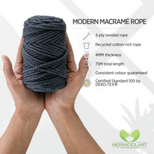 Load image into Gallery viewer, SEA MACRAME  ROPE 4 MM, 75 M INFOGRAPHIC
