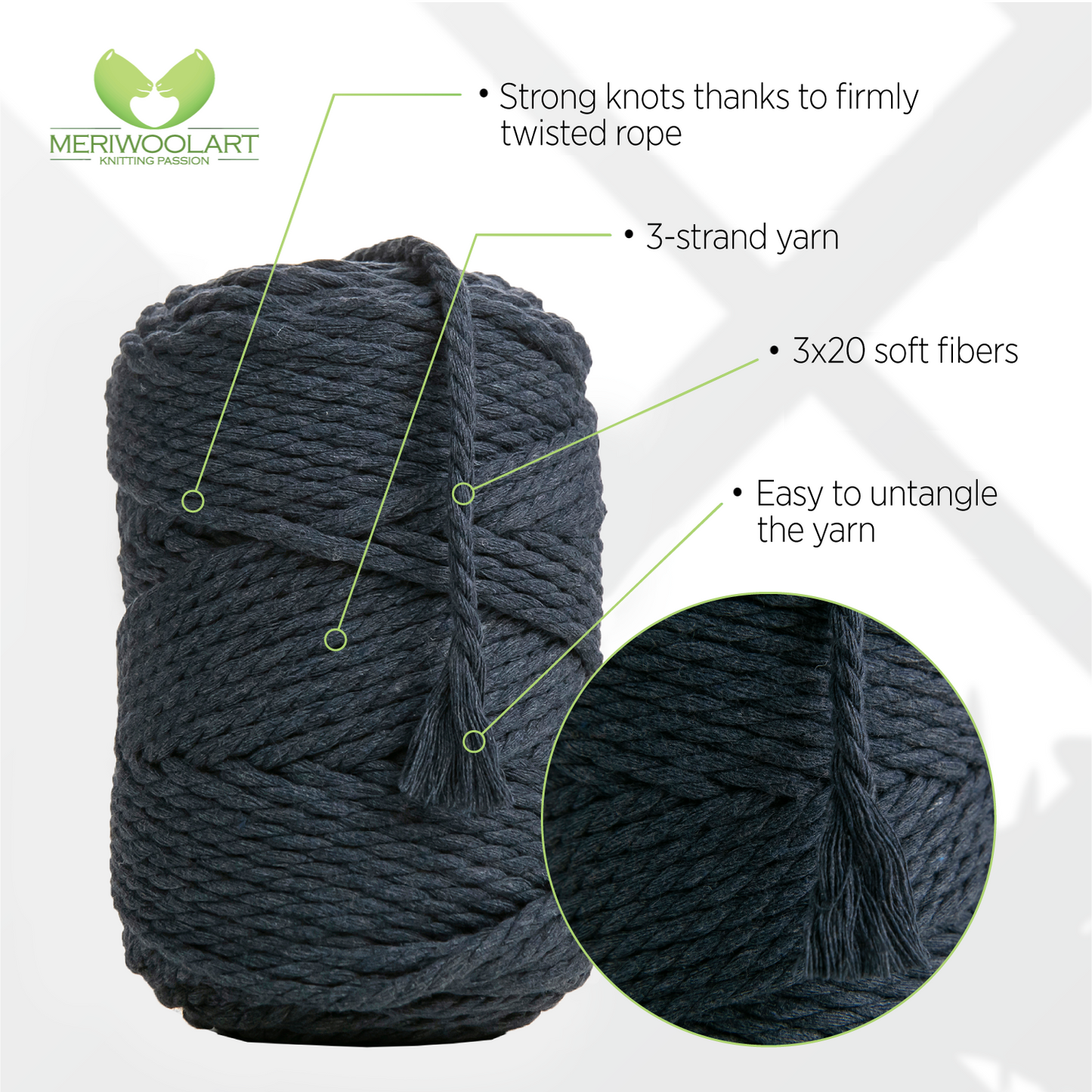 SEA MACRAME  ROPE 4 MM, 75 M INFOGRAPHIC