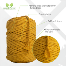 Load image into Gallery viewer, TOBACCO MACRAME  ROPE 4 MM, 75 M INFOGRAPHIC

