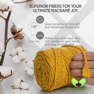 TOBACCO MACRAME  ROPE 4 MM, 75 M INFOGRAPHIC